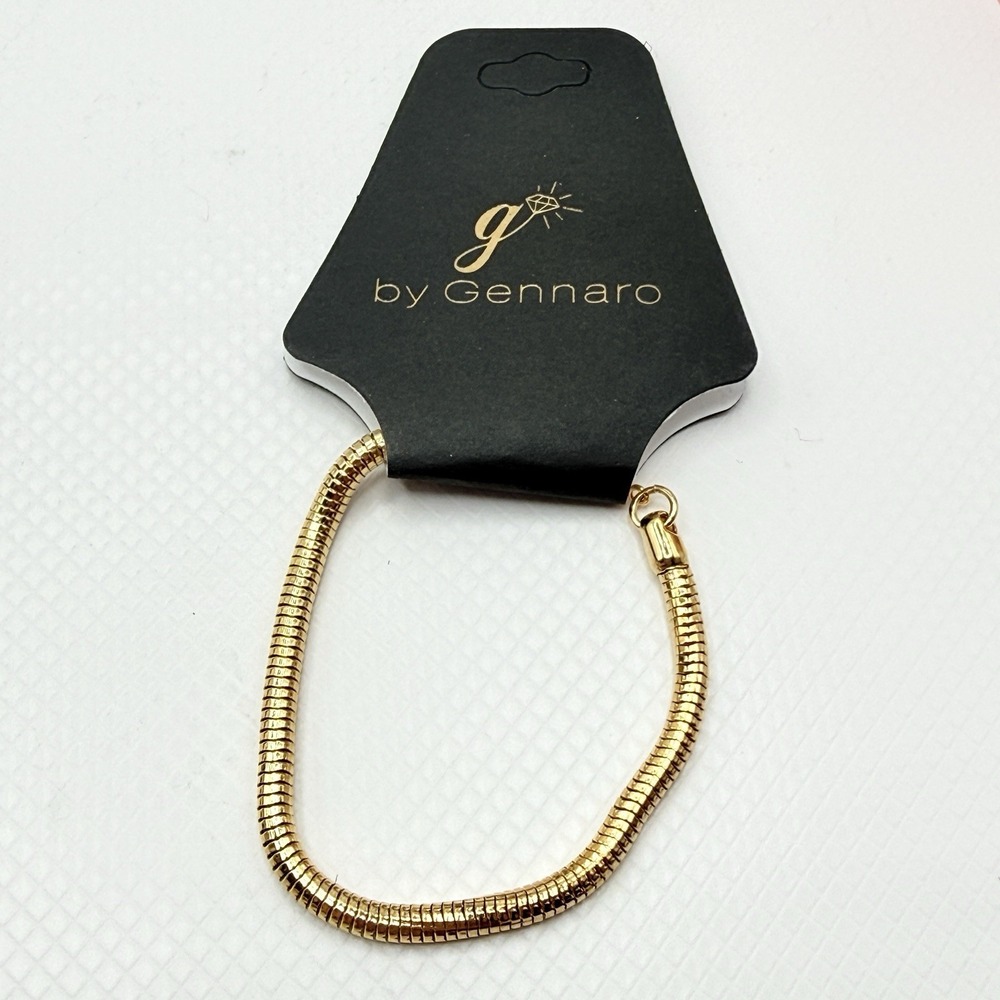 G by Gennaro Slinky Snake Chain Gold Tone Bracelet NWT